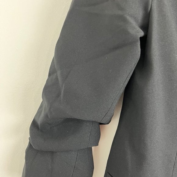 ASOS NWT Ruched Sleeve Black Blazer - Picture 2 of 9